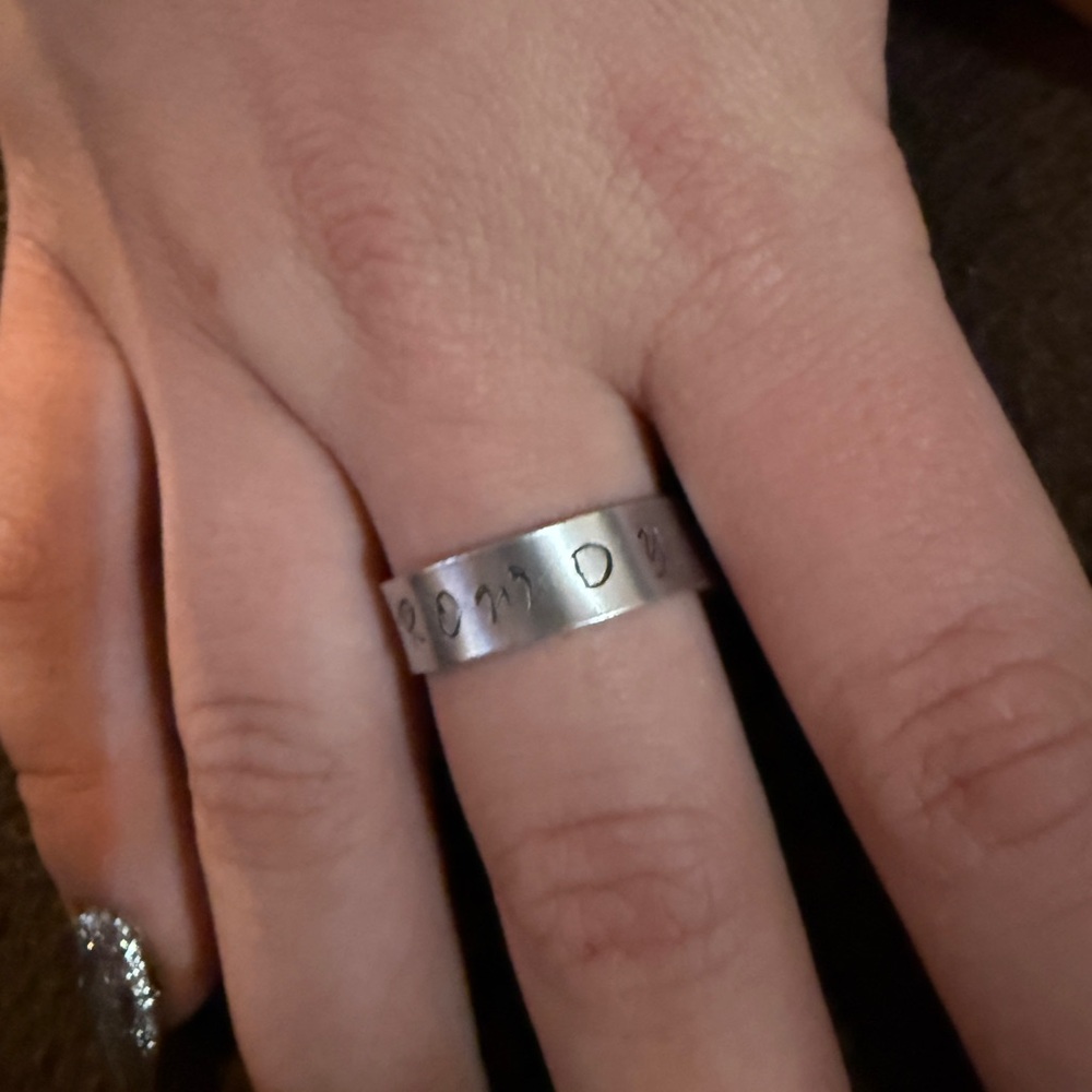 Silver Engraved Ring